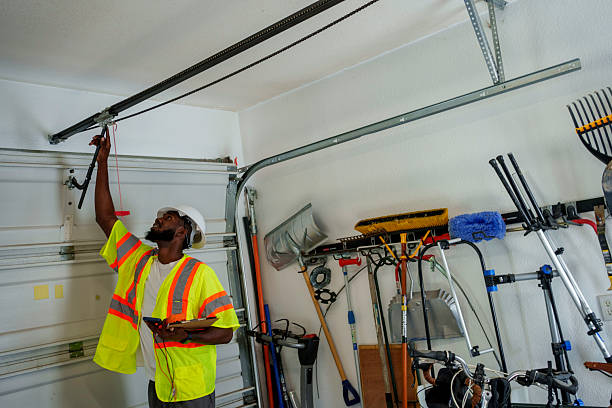 Professional Garage Door Installation technician working in Rainbow, CA